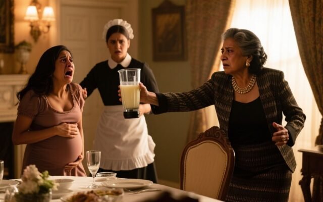 Vaso de licuadora verde sobre mesa de cocina en casa de los Aguirre, escena clave de la historia de Rosalba y Mariana